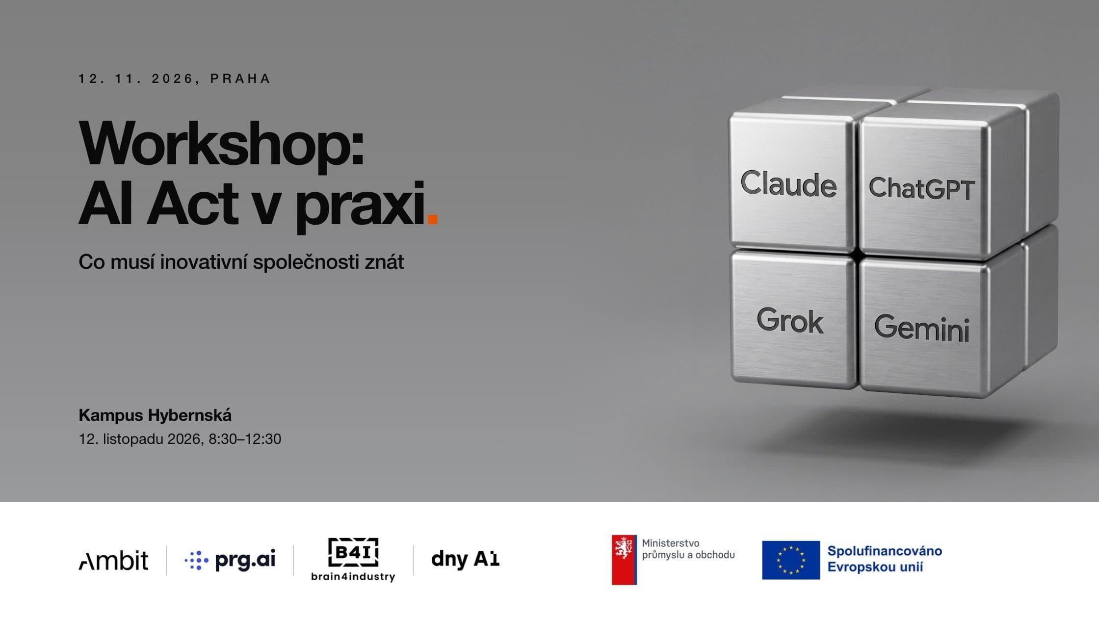 AI Act v praxi: pozvánka na workshop pro inovativní společnosti